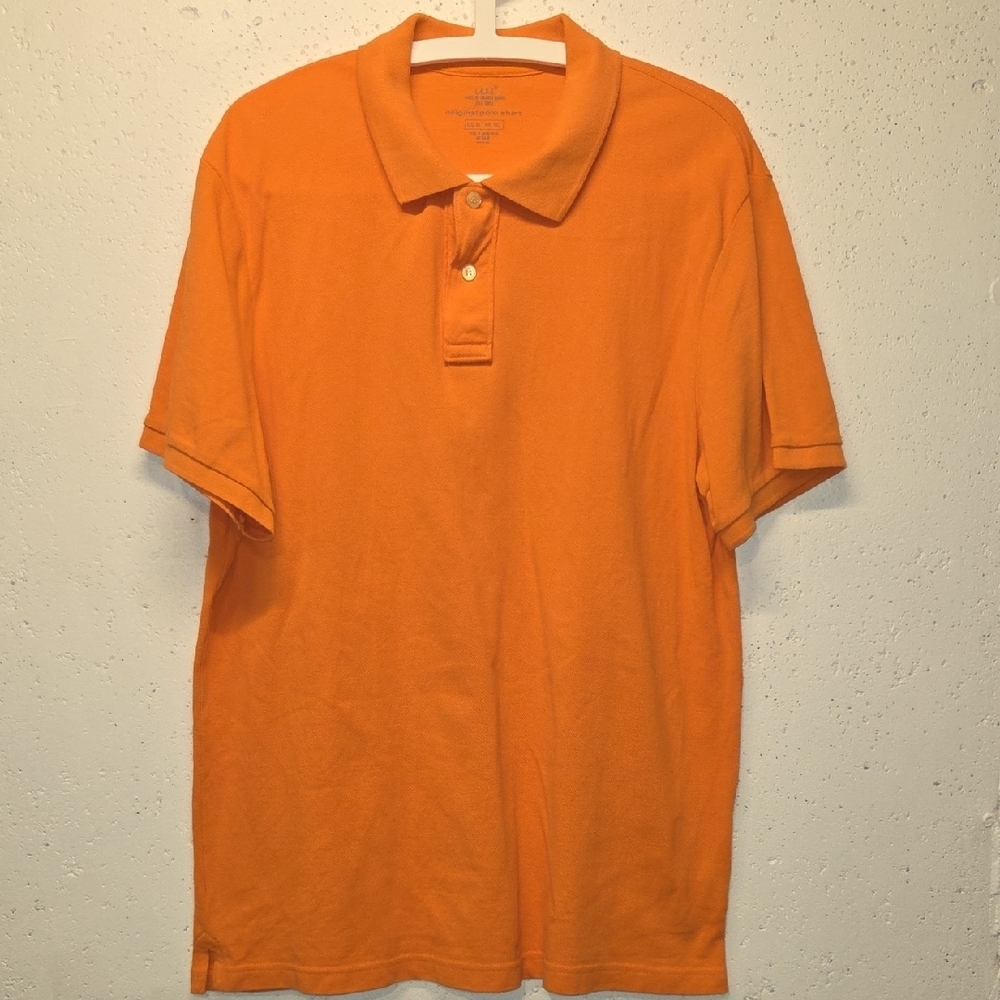 H&M Vibrant Orange Short Sleeve Polo Shirt (XL)